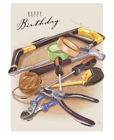 Tools theme Happy Birthday Card - Lemon And Lavender Toronto