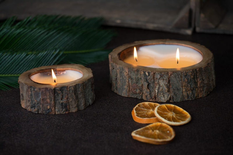 TREE BARK CANDLE, SMALL MOUNTAIN FOREST - Lemon And Lavender Toronto