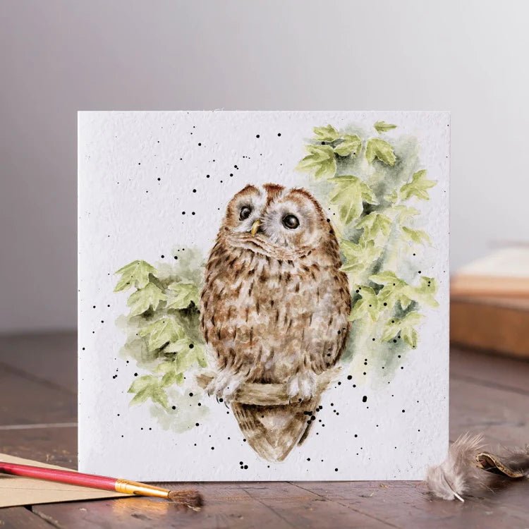 Treetops Owl Card - Lemon And Lavender Toronto