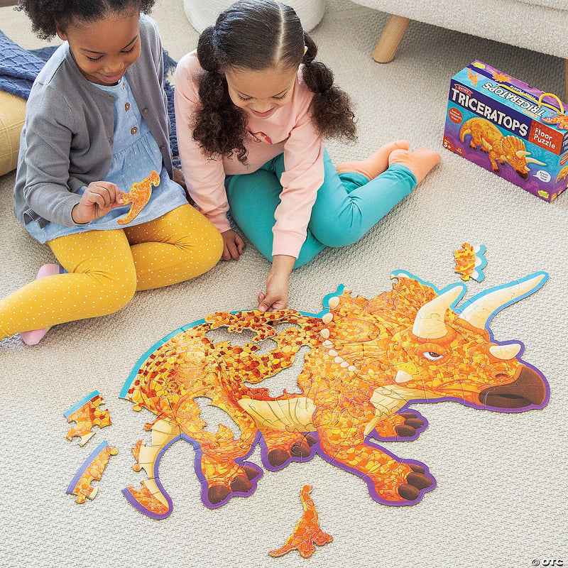 Triceratops Floor Puzzle - Lemon And Lavender Toronto