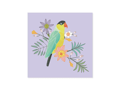 Tropical Birds Card - Lemon And Lavender Toronto