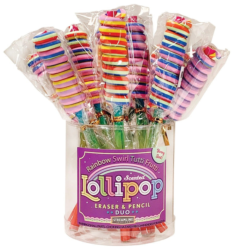 Tutti Frutti Scented Lollipop Eraser & Pencil Duo - Lemon And Lavender Toronto