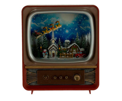 TV with flying santa LED Globe - Lemon And Lavender Toronto