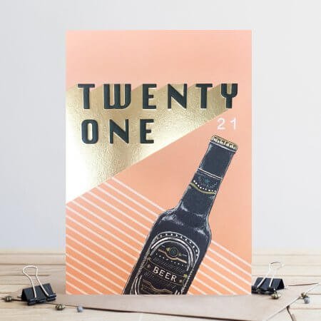 Twenty one 21 Birthday Card - Lemon And Lavender Toronto