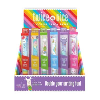 Twice As Nice - Rainbow 2 Color Click Pen - Lemon And Lavender Toronto