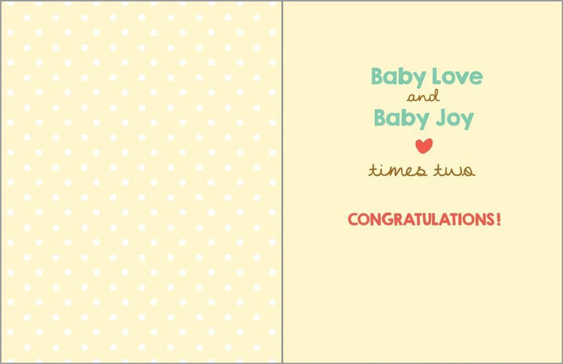 Twins New Baby Greeting Card - Lemon And Lavender Toronto