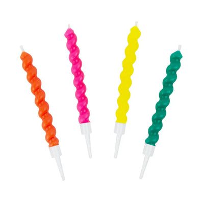 Twisted Rainbow Birthday Candles - 8 Pack - Lemon And Lavender Toronto