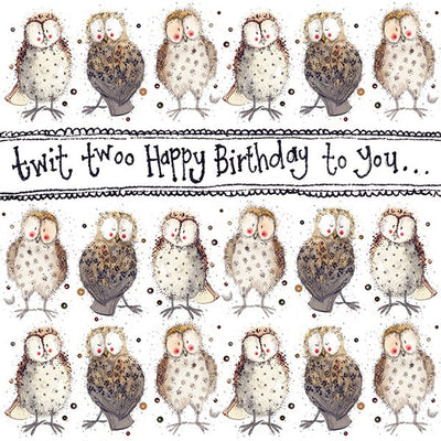 Twit Twoo Happy Birthday to you- Large Card - Lemon And Lavender Toronto