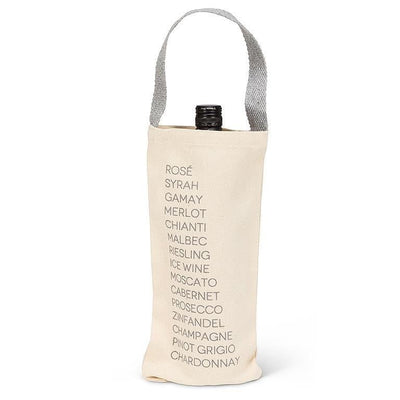 Types of Wines Bottle Tote - Lemon And Lavender Toronto