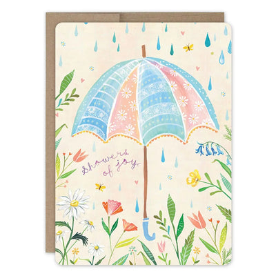 Umbrella Quilt Baby Shower Card - Lemon And Lavender Toronto