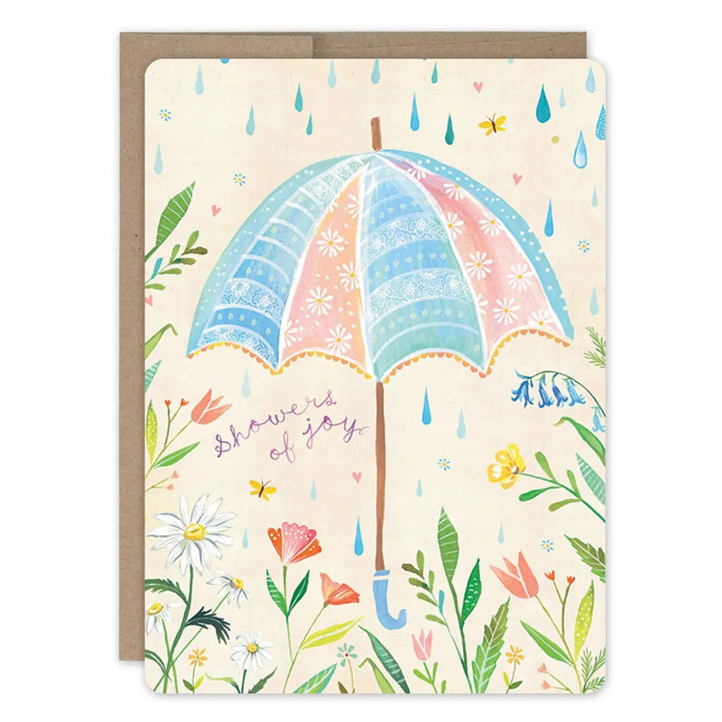 Umbrella Quilt Baby Shower Card - Lemon And Lavender Toronto