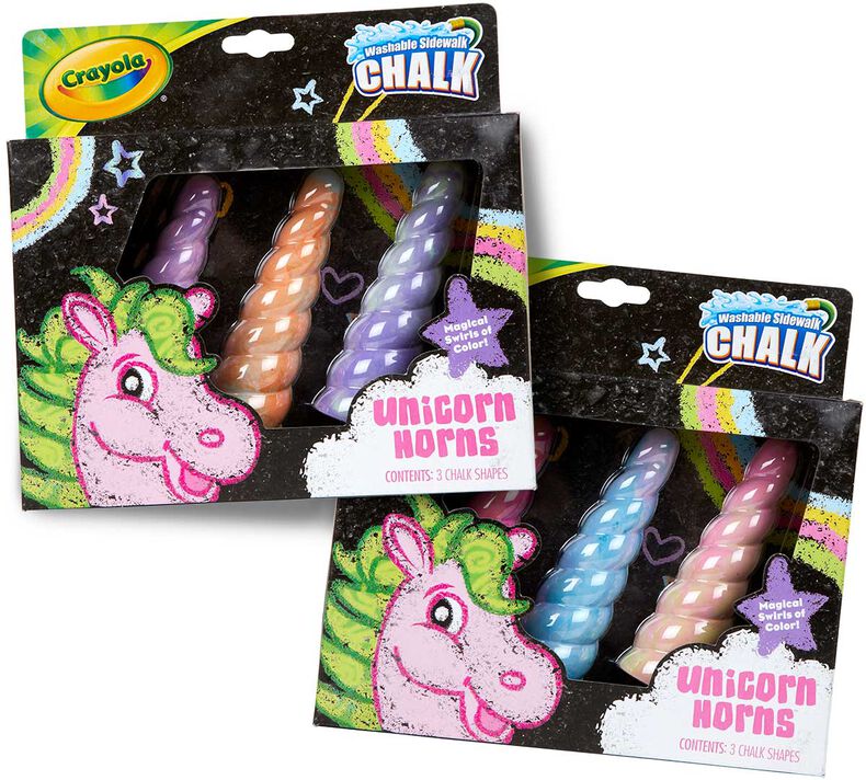 Unicorn Sidewalk Chalk, Mystery Colours, 3 Count - Lemon And Lavender Toronto