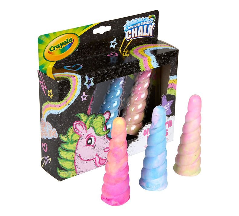 Unicorn Sidewalk Chalk, Mystery Colours, 3 Count - Lemon And Lavender Toronto