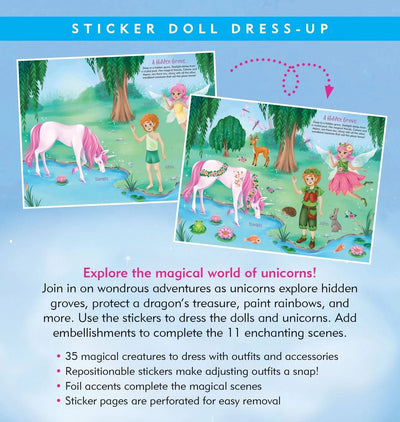 Unicorns Sticker Doll Dress-Up Book - Lemon And Lavender Toronto
