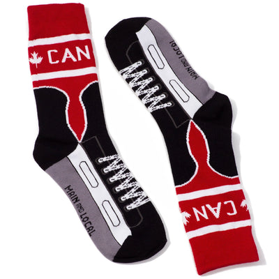 Unisex - Canadian Hockey Skate Socks - Lemon And Lavender Toronto