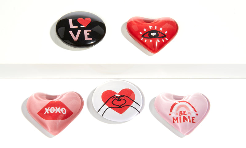 Valentine Glass Magnets - Sold Individually - Lemon And Lavender Toronto