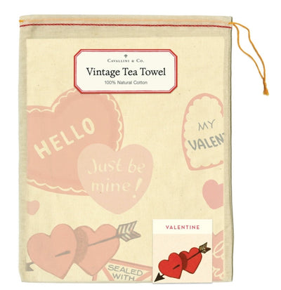 Valentine Hearts Tea Towel - Lemon And Lavender Toronto