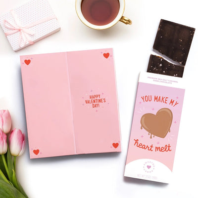 Valentine's Day Card with Chocolate Bar – Make My Heart Melt! - Lemon And Lavender Toronto