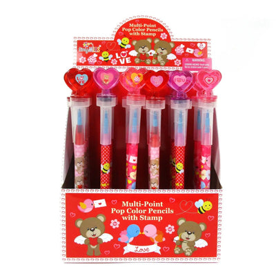 Valentine's Day Stackable Crayon with Stamper Topper-Sold Individually - Lemon And Lavender Toronto