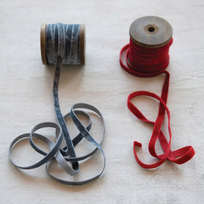 Velvet Ribbon On Wooden Spool - Lemon And Lavender Toronto