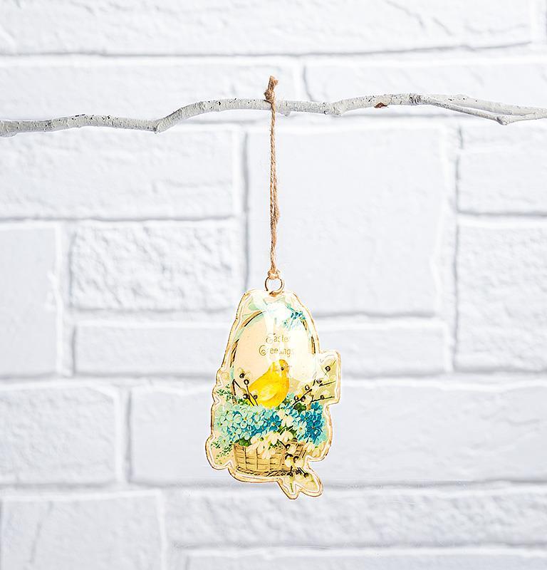 Vintage Chick in Basket Ornament - Lemon And Lavender Toronto