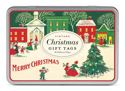 Vintage Christmas Village Gift Tags - Lemon And Lavender Toronto