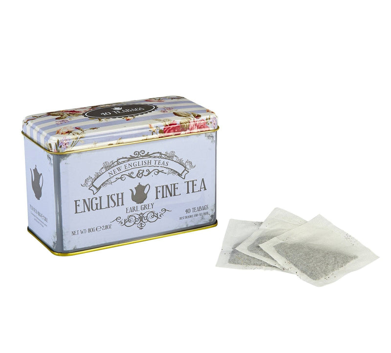 Vintage Floral Tea Caddy With 40 Earl Grey Teabags - Lemon And Lavender Toronto