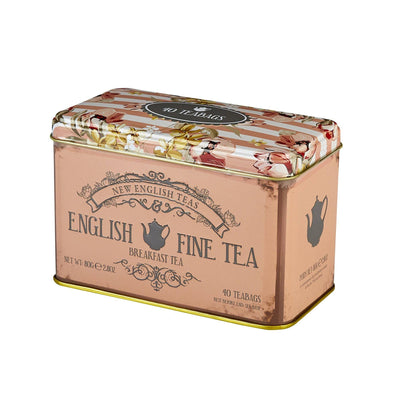 Vintage Floral Tea Caddy With 40 English Breakfast Teabags - Lemon And Lavender Toronto