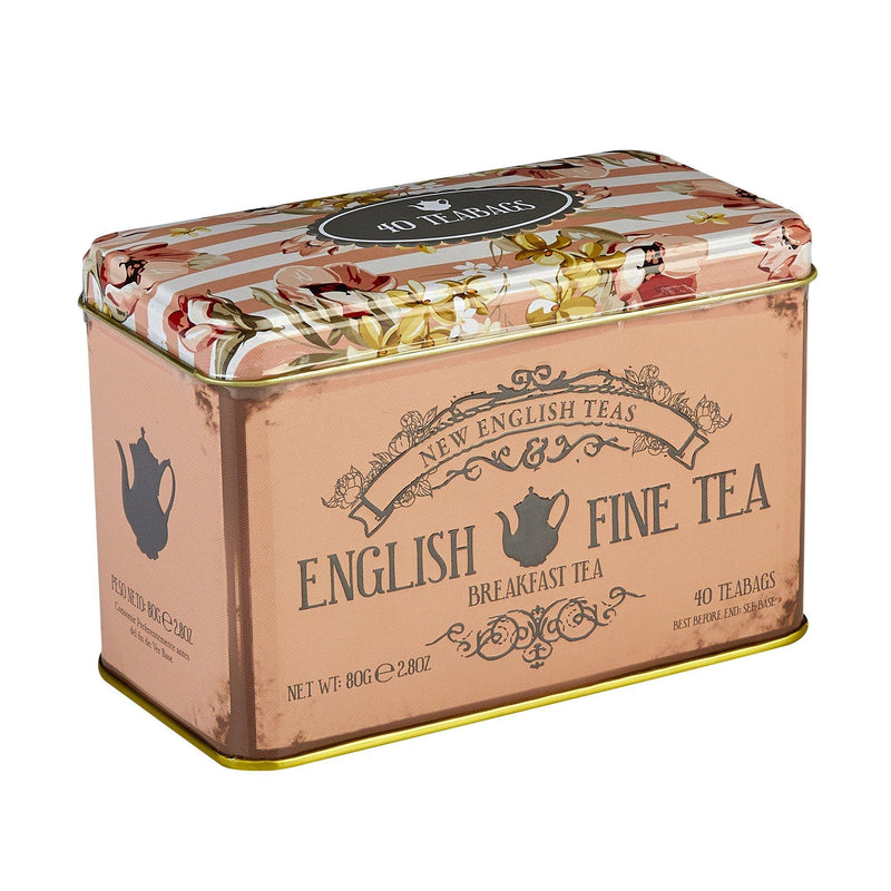 Vintage Floral Tea Caddy With 40 English Breakfast Teabags - Lemon And Lavender Toronto