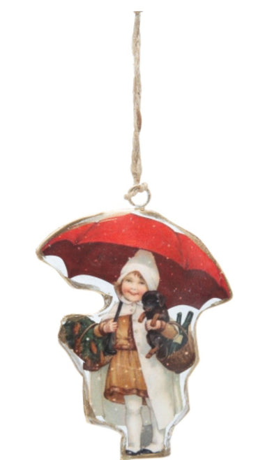 Vintage Girl with her Puppy Ornament - Lemon And Lavender Toronto