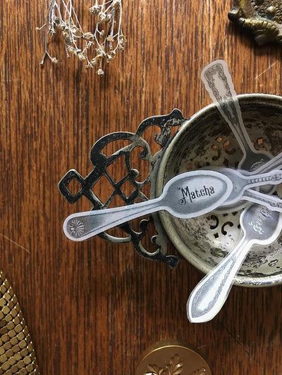 Vintage Tea Spoons Stickers - Lemon And Lavender Toronto