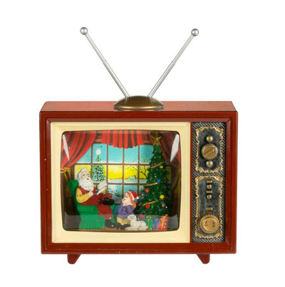 Vintage TV and Santa LED Globe - Lemon And Lavender Toronto