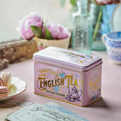 Vintage Victorian Rose Pink Tea Tin With 40 Tea Bags - Lemon And Lavender Toronto