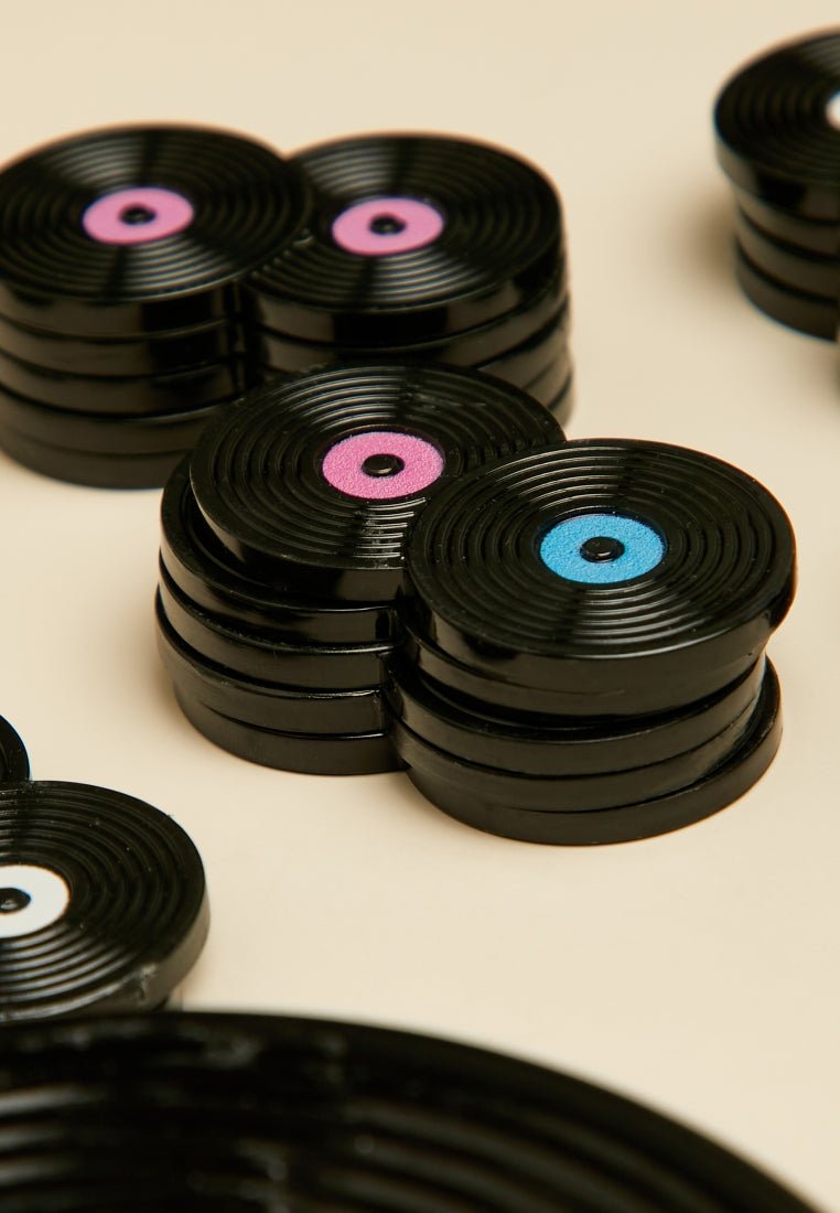 Vinyl Record Shaped Dominoes - Lemon And Lavender Toronto