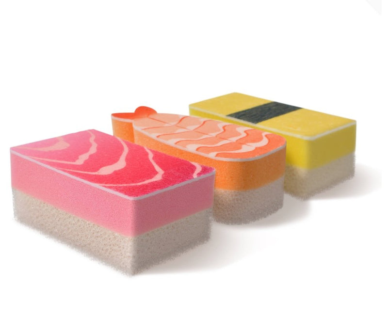 Washabi Sushi Sponges - Set of 3 - Lemon And Lavender Toronto