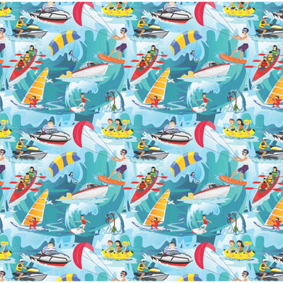 Water Sports Theme Gift Wrapping Paper - Lemon And Lavender Toronto