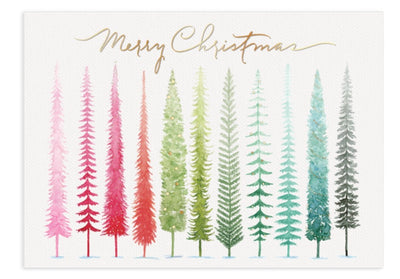 Watercolor Trees Boxed Holiday Cards - Set of 12 - Lemon And Lavender Toronto
