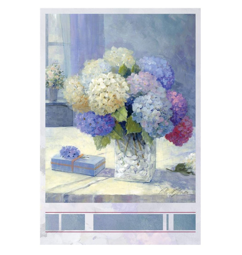 Watercolour Hydrangeas Birthday Card - Lemon And Lavender Toronto