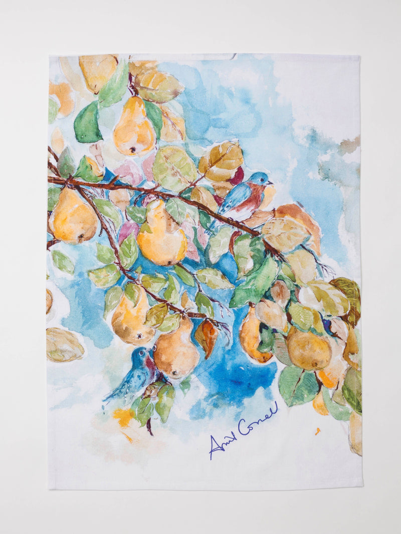 Watercolour Tea Towel- Pears - Lemon And Lavender Toronto