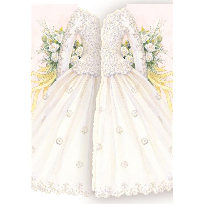 Wedding Dress Card - Lemon And Lavender Toronto