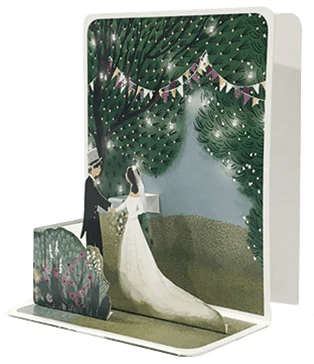 Wedding Pop-up Small 3D Card - Lemon And Lavender Toronto