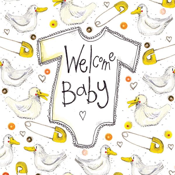 Welcome Baby - Mini Card - Lemon And Lavender Toronto