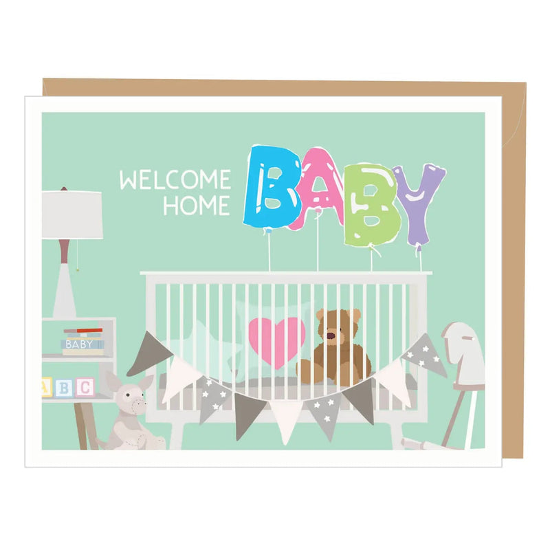 Welcome Home New Baby Greeting Card - Lemon And Lavender Toronto