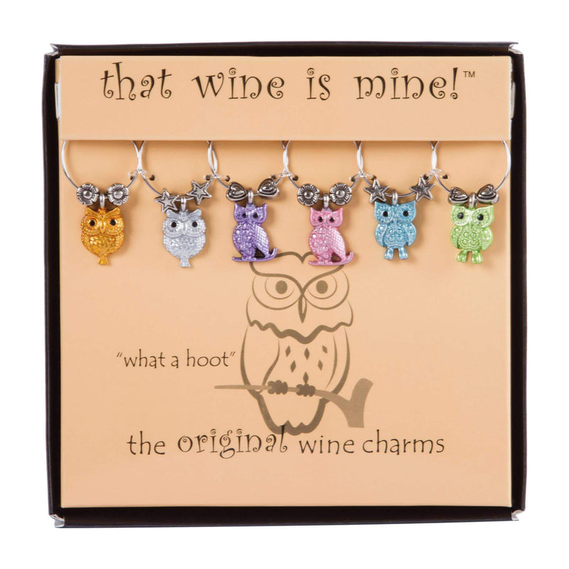 What a Hoot Painted Wine Charms - Lemon And Lavender Toronto