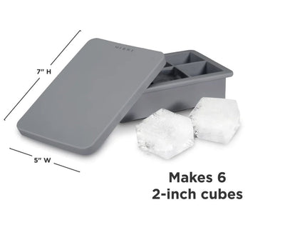 Whiskey Cube Ice Tray Grey with Lid - Lemon And Lavender Toronto