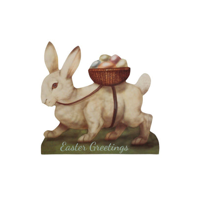 White Bunny with Egg Basket Large Dummy Board - Lemon And Lavender Toronto