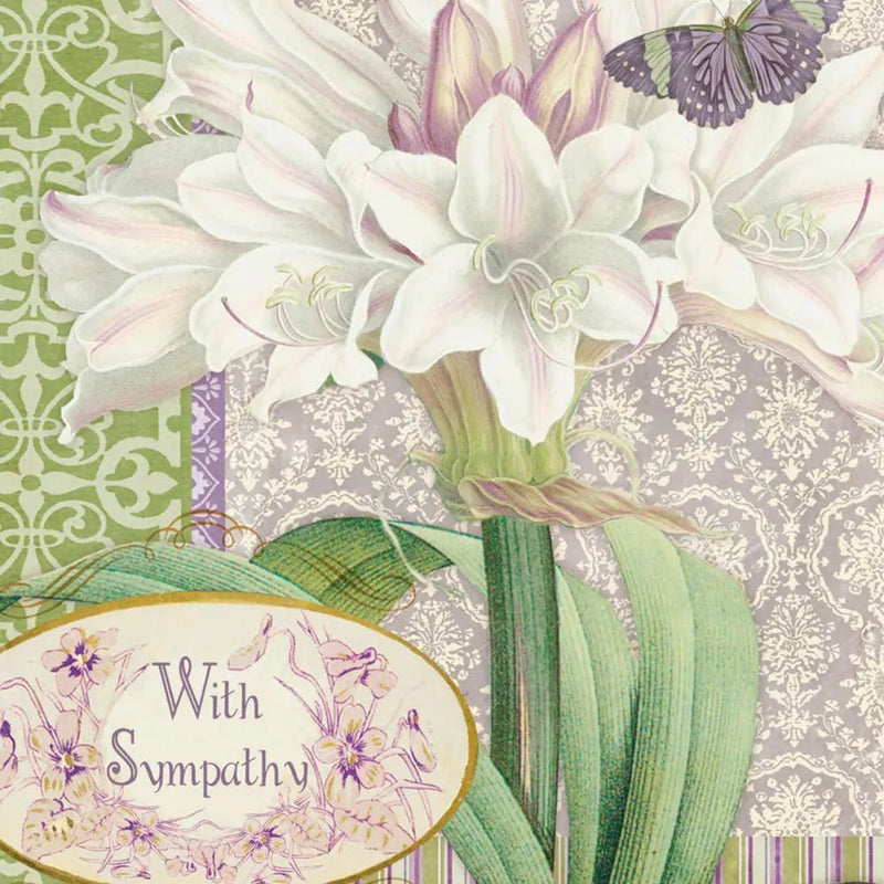 White Lilies - Faith Sympathy Card - Lemon And Lavender Toronto