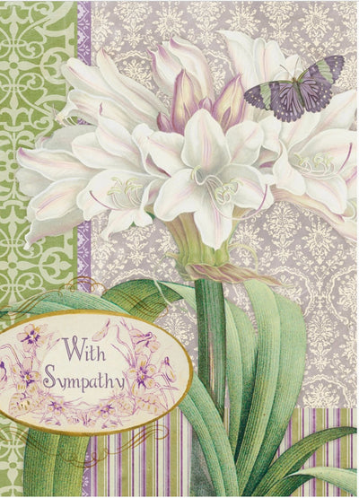 White Lilies - Faith Sympathy Card - Lemon And Lavender Toronto