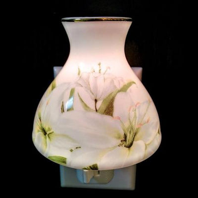 White Lilies Lampshade Night Light - Lemon And Lavender Toronto
