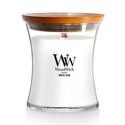 White Teak - Medium Hourglass Woodwick Candle - Lemon And Lavender Toronto